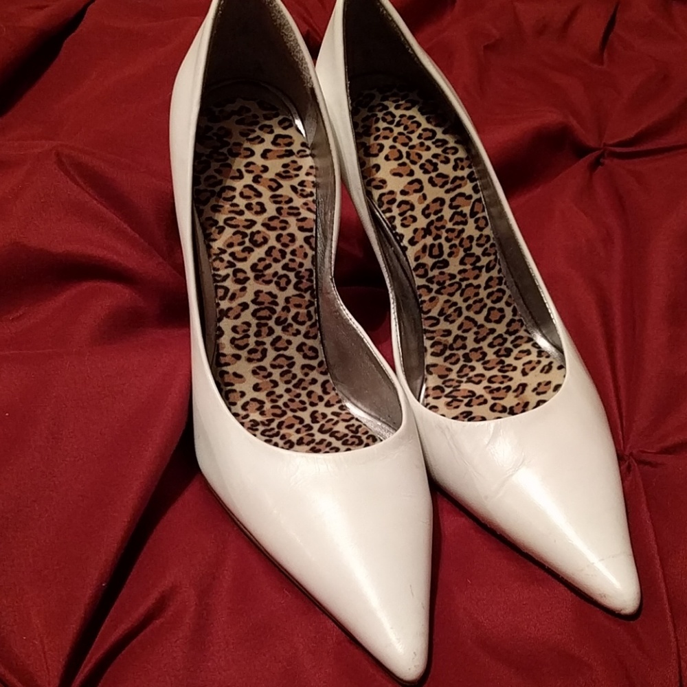 White Guess Heels